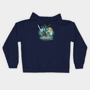 Space knight finds a relic Kids Hoodie